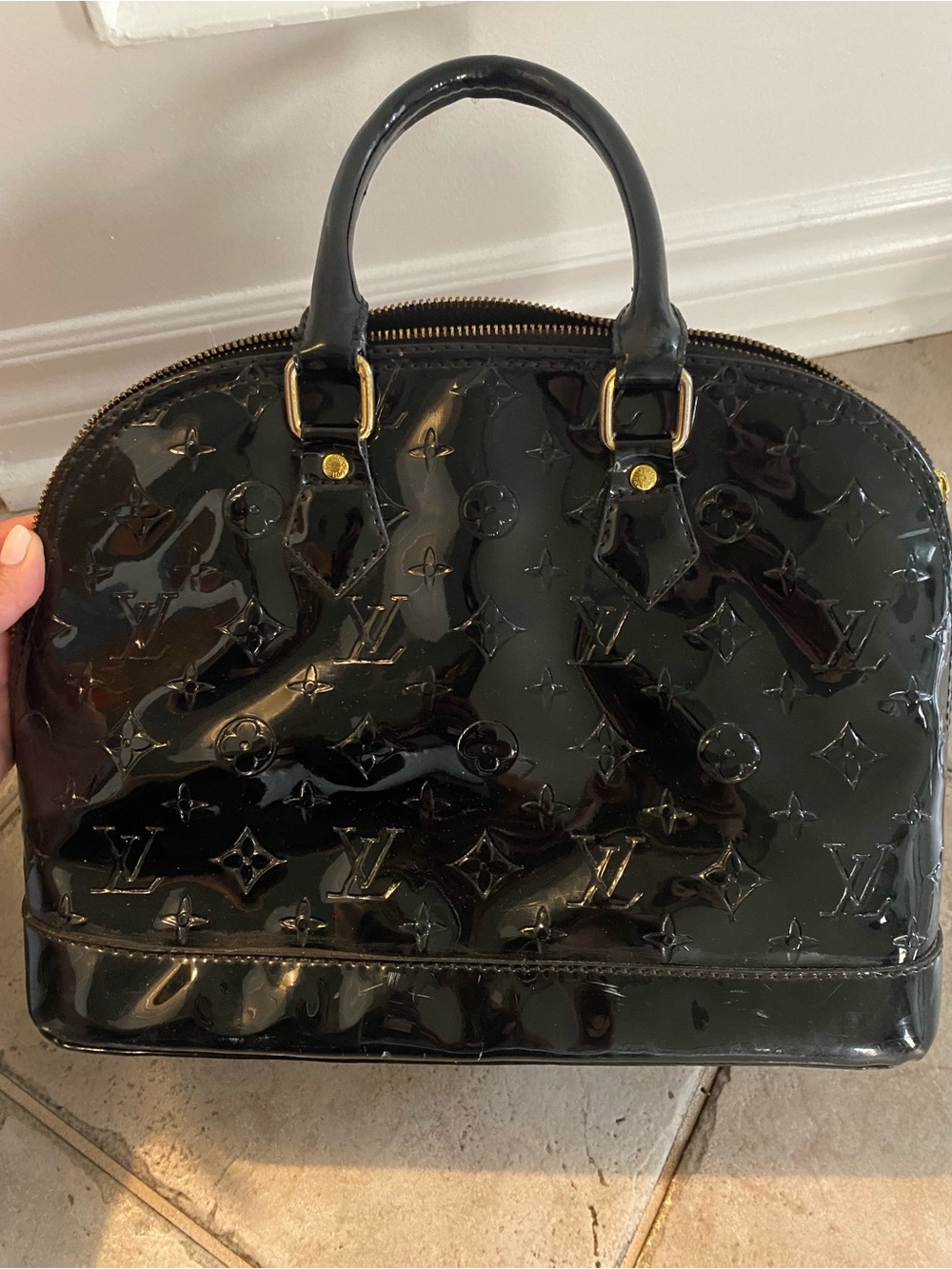 Black Patent Vernis Bag